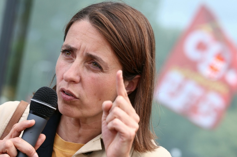 Sophie Binet lors d'une manifestation à Mertzwiller (est), le 5 juin 2025.