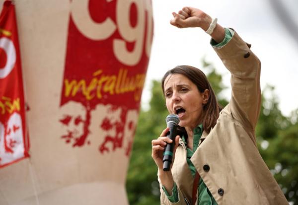 La secrétaire générale de la CGT Sophie Binet à Paris le 11 juin 2026