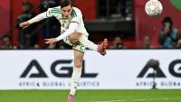 Adil Boulbina inscrit le but de la qualification pour l'Algérie face à la RD Congo, en huitième de finale de la CAN, le 6 janvier 2026 à Rabat