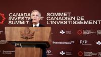 Le Premier ministre canadien Mark Carney au cours de la deuxième journée du premier Sommet sur l'investissement au Canada, à Toronto (Ontario), le 15 septembre 2026
