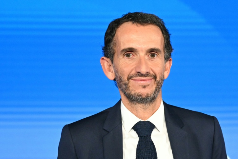 Alexandre Bompard lors de la présentation du plan stratégique de Carrefour, à Massy (Essonne), le 18 février 2026