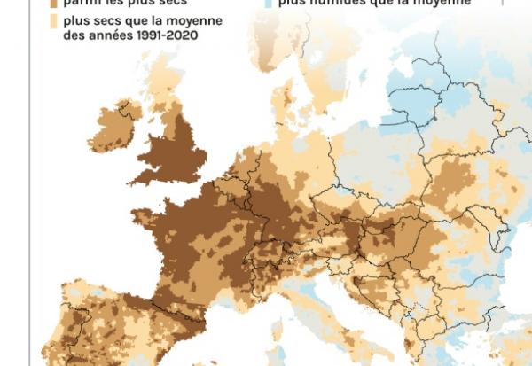 Europe de l'Ouest : sécheresse record pour un mois de juillet