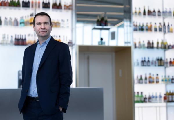 Le PDG de Pernod Ricard, Alexandre Ricard, au siège du groupe à Paris, le 28 janvier 2025