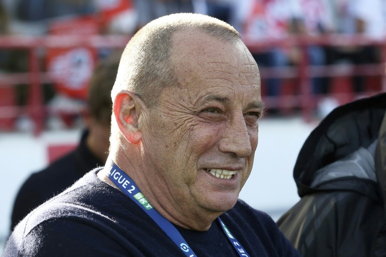 Alain Orsoni, alors président du club de football d'Ajaccio (ACA), le 14 mai 2022 à Ajaccio, en Corse