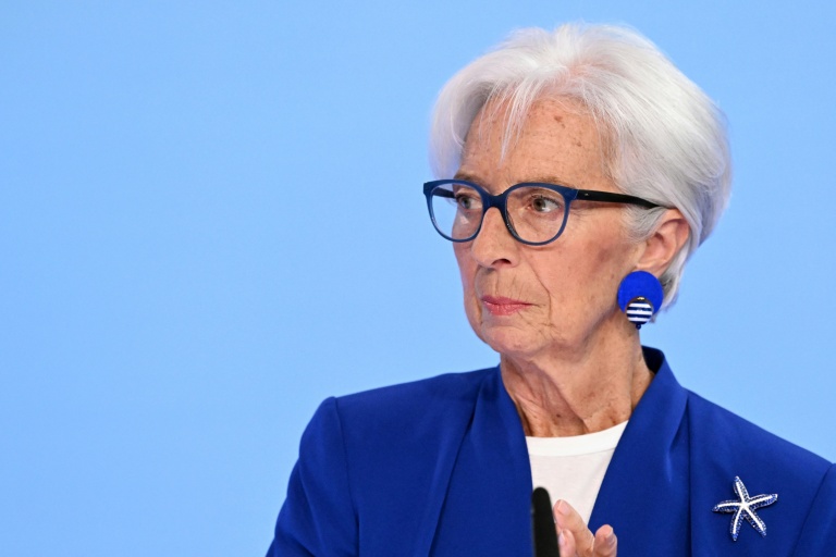 Christine Lagarde, présidente de la Banque centrale européenne (BCE), au siège de l'institution à Francfort-sur-le-Main, le 11 juin 2026. 