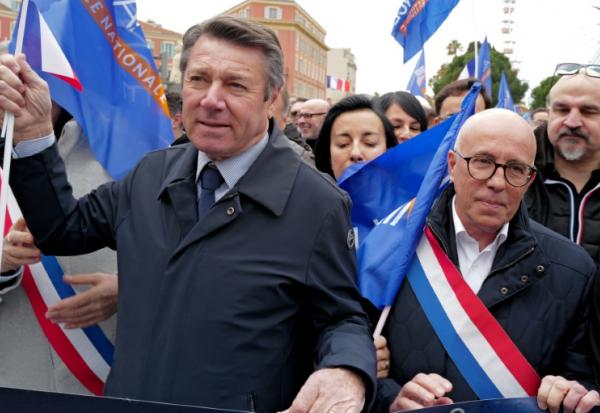 Christian Estrosi (G) et Eric Ciotti (D), le 31 janvier 2026 à Nice