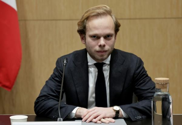 Le rapporteur de la commission d'enquête sur l'audiovisuel public, de l'UDR allié au RN, Charles Alloncle, le 17 décembre 2025 à l'Assemblée nationale à Paris