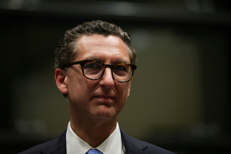 Le président du directoire du groupe Canal+, Maxime Saada, le 1er avril 2026 à Paris