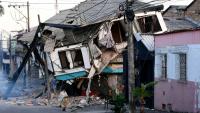 Une maison effondrée à Pereira, en Colombie, le 11 août 2026