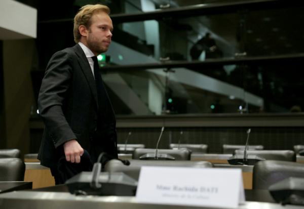 Le député UDR Charles Alloncle, rapporteur de la Commission d'enquête sur l'audiovisuel public, à l'Assemblée nationale, le 5 février 2026 à Paris