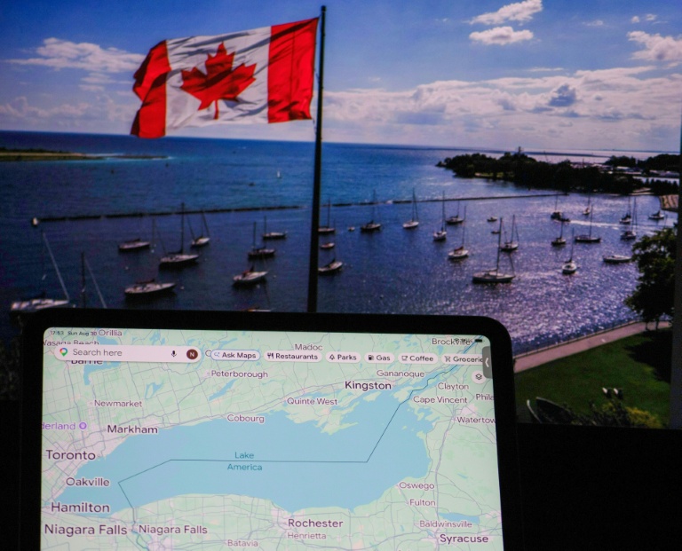 Une carte Google identifie le lac Ontario comme le 