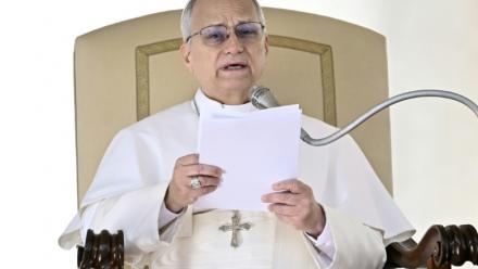 Le pape Léon XIV lors de l'audience générale hebdomadaire place Saint-Pierre au Vatican, le 18 février 2026