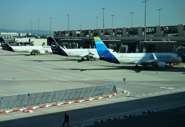 Des avions à l'aéroport de Francfort, en Allemagne, le 22 avril 2026