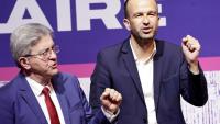 Jean-Luc Mélenchon (G) et Manuel Bompard, le 30 janvier 2026 à Paris