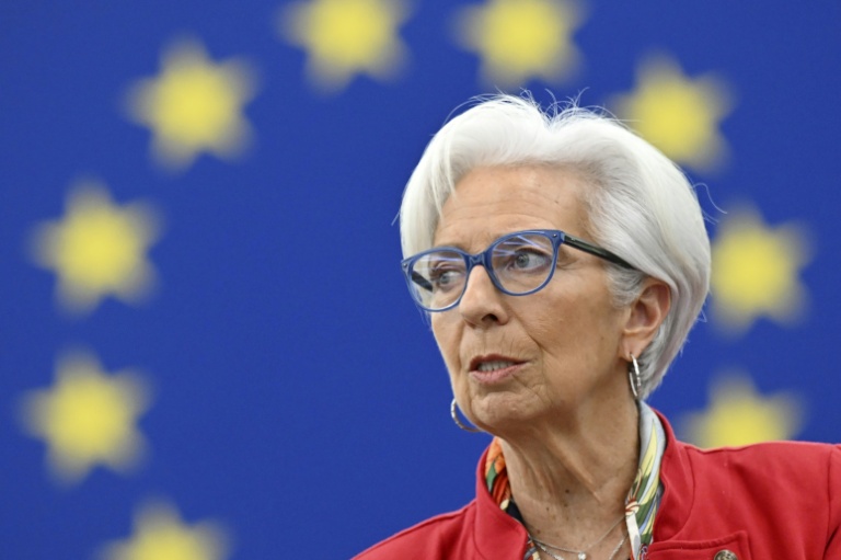 Christine Lagarde, présidente de la BCE, le 15 février 2023 à Strasbourg