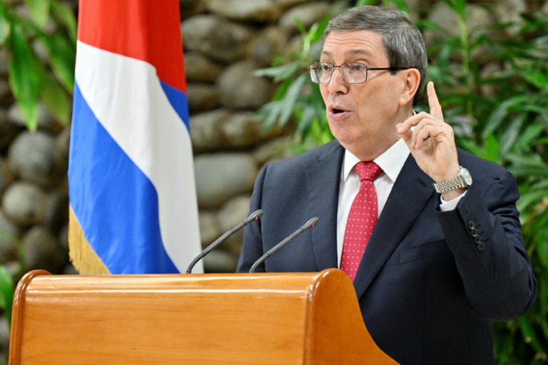 Le ministre cubain des Affaires étrangères Bruno Rodriguez lors d'une conférence de presse à La Havane, le 7 septembre 2026