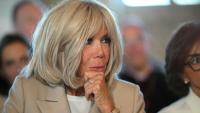 Brigitte Macron lors d'une visite à l'abbaye de Pontlevoy, dans le Loir-et-Cher, lors des journées du patrimoine, le 19 septembre 2025