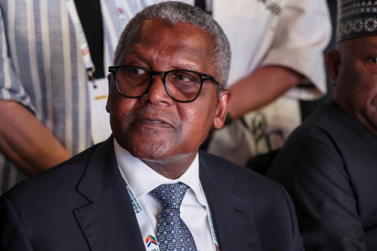 L'entrepreneur nigérian, et homme le plus riche d'Afrique, Aliko Dangote, lors d'un sommet à Nairobi, le 11 mai 2026