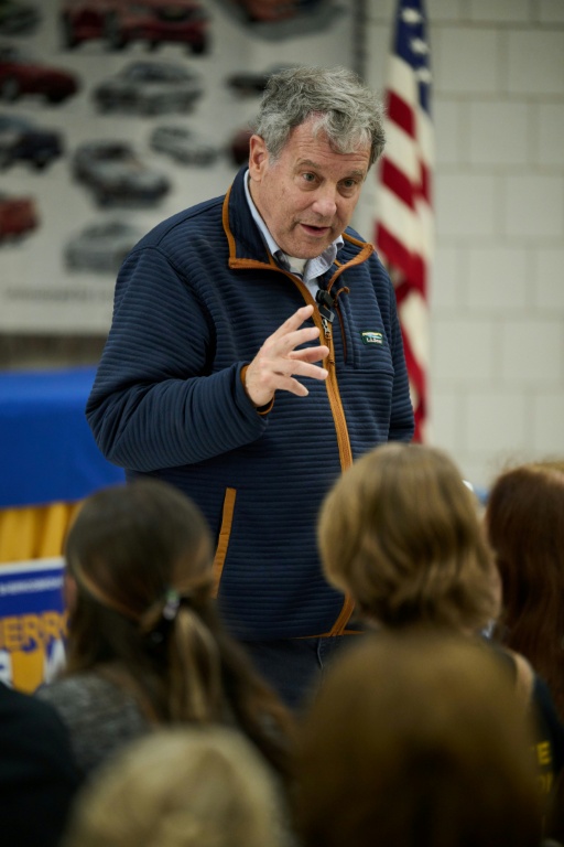 Sherrod Brown, candidat au Sénat américain dans l'Ohio, le 26 septembre 2026 à Warren, aux Etats-Unis