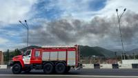 Un camion de pompiers à Touapsé, dans le sud de la Russie, le 29 avril 2026
