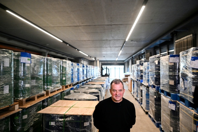 Matthias Rueth, président et fondateur de Tradium, dans le centre de stockage à Francfort, le 4 novembre 2025