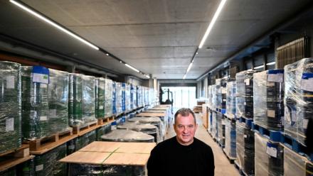 Matthias Rueth, président et fondateur de Tradium, dans le centre de stockage à Francfort, le 4 novembre 2025