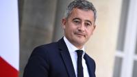 Le ministre de la Justice, Gérald Darmanin, à la sortie de l'Elysée, le 14 octobre 2025 à Paris
