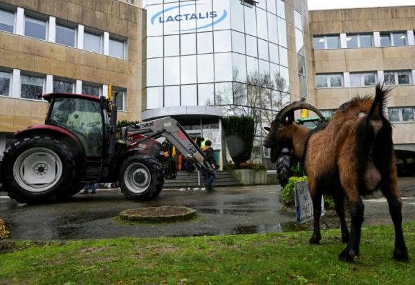 Manifestation de la Confédération paysanne à Laval, en Mayenne, le 21 février 2024.