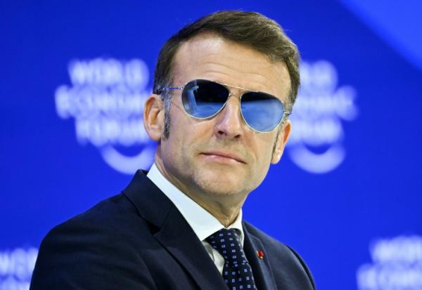 Le président Emmanuel Macron à Davos en Suisse le 20 janvier 2026