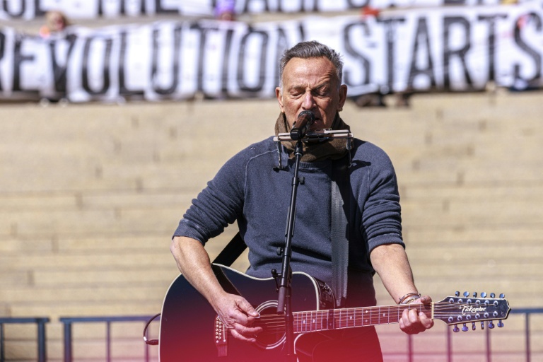 Bruce Springsteen à Saint Paul, Minnesota, lors d'un rassemblement 