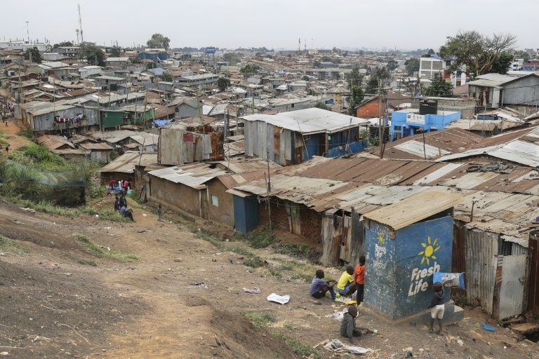 Le bidonville de Kibera, à Nairobi, le 11 août 2025 au Kenya