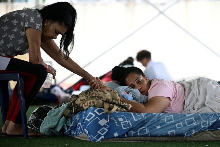 Dans un campement improvisé de Maiquetia, dans l'Etat de La Guaira, au Venezuela, le 30 juin 2026