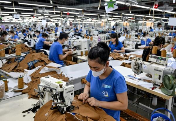 Dans une usine de confection de la province de Thai Nguyen, au Viêtnam, le 2 juillet 2025