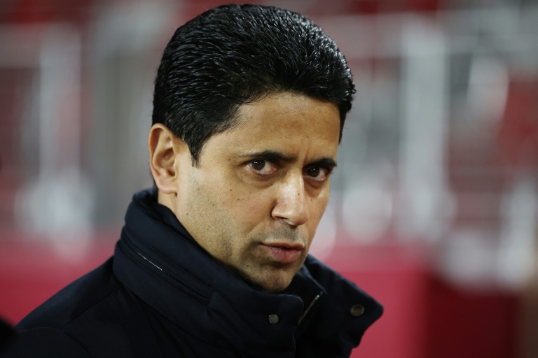 Le président qatari du PSG, Nasser al-Khelaïfi,  à Monaco le 17 février 2026