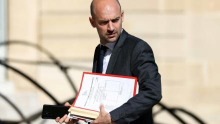Le ministre des Affaires étrangères Jean-Noël Barrot à l'Élysée le 26 mai 2026