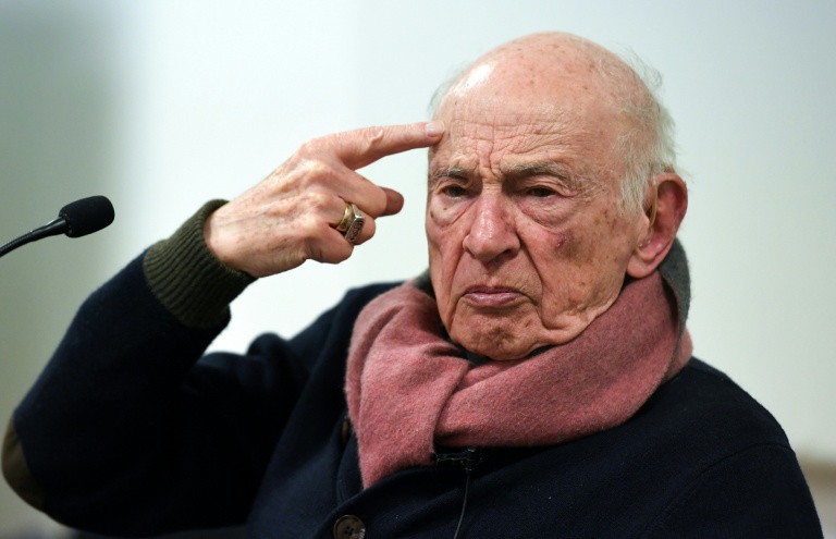 Le philosophe et sociologue français Edgar Morin, le 13 mars 2019 à Montpellier 