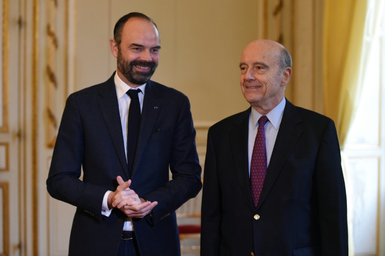 Edouard Philippe (G) et Alain Juppé, le 1er février 2019 à Bordeaux