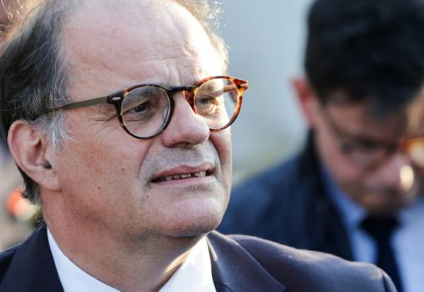 Emmanuel Moulin, alors secrétaire général de l'Elysée, le 24 avril 2026 à Athènes, en Grèce