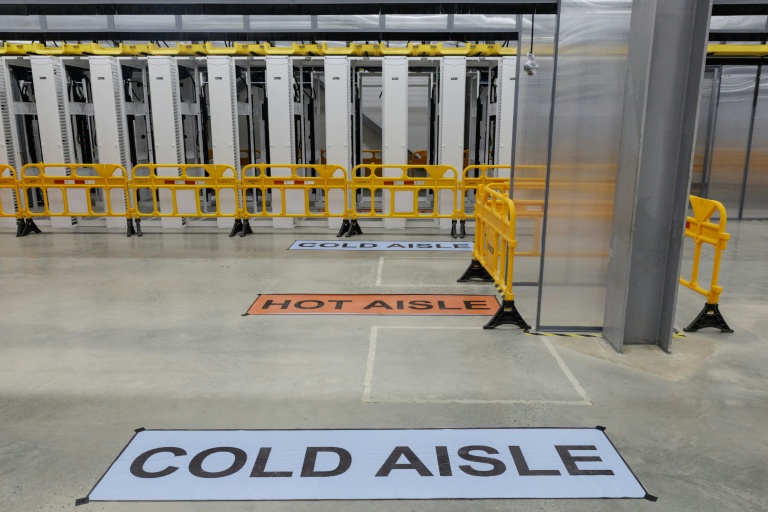 Le centre de données Microsoft à Karawang, dans l'ouest de Java, le 4 février 2026 en Indonésie