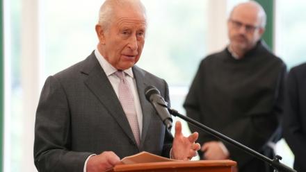 Le roi Charles III lors d'un sommet en Ecosse avec des géants de la tech, le 17 septembre 2026 à Cumnock