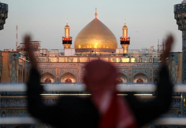 Le sanctuaire de l'imam chiite Ali à Najaf, le 10 mars 2026 en Irak