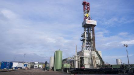 Le site de forage du projet REGALOR II, piloté par Française de l’Énergie, le 23 janvier 2026 à Pontpierre, en Moselle