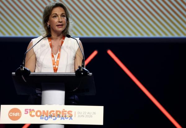Marylise Léon, secrétaire générale de la CFDT, lors de l'ouverture du 51e congrès du syndicat à Bordeaux, le 22 juin 2026