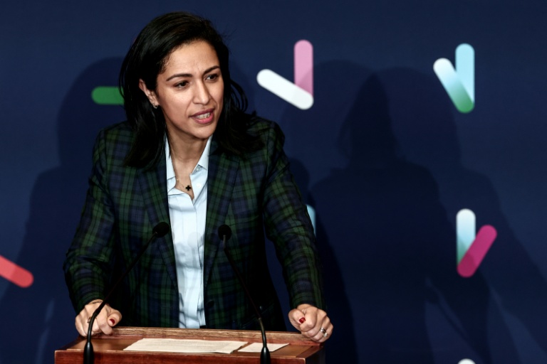 La haute-commissaire à l'Enfance, Sarah El Haïry, à Paris le 23 novembre 2025