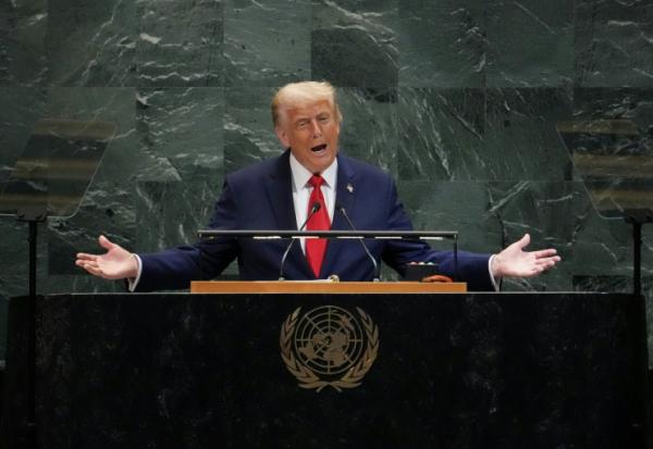 Donald Trump à la tribune des Nations unies le 23 septembre 2025