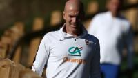 Le sélectionneur Zinédine Zidane arrive pour sa séance d'entraînement à la tête des Bleus au centre de Clairefontaine, près de Paris, le 21 septembre 2026 