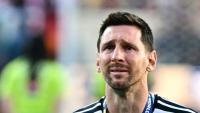 Lionel Messi ne peut retenir ses larmes après la défaite de l'Argentine en finale de la Coupe du monde, le 19 juillet 2026 à East Rutherford, dans le New Jersey