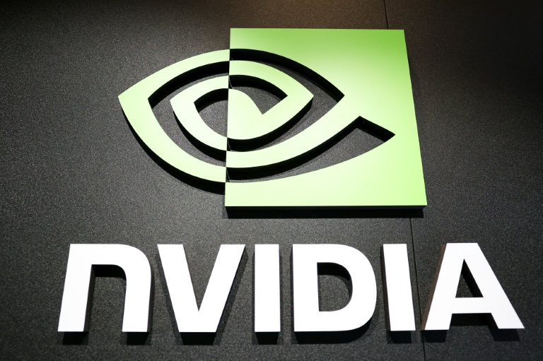 Le logo de Nvidia en mai 2025 à Taïpei, à Taïwan