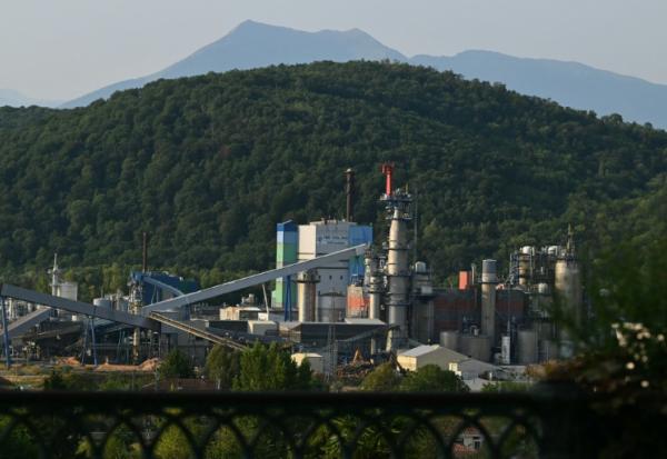 Vue de l'usine Fibre Excellence de pâte à papier de Saint-Gaudens, en Haute-Garonne, le 29 juillet 2026 