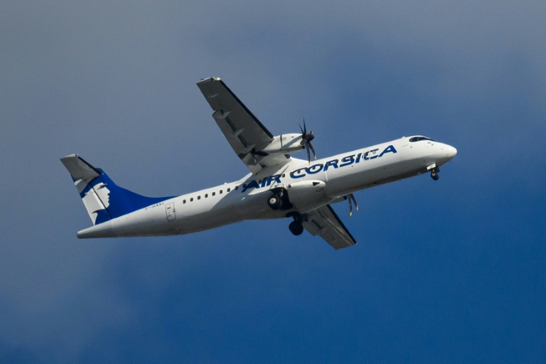 Avion d'Air Corsica, au dessus de Nantes, en Loire-Atlantique, le 13 avril 2026.